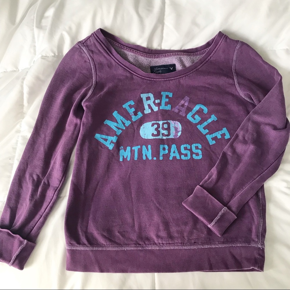 American Eagle Distressed Pullover